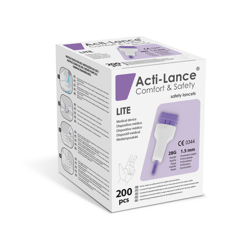 Acti-Lance Lite Ланцети (автоматичні) стерильні, Голка 28G, 1,5мм, 200 шт